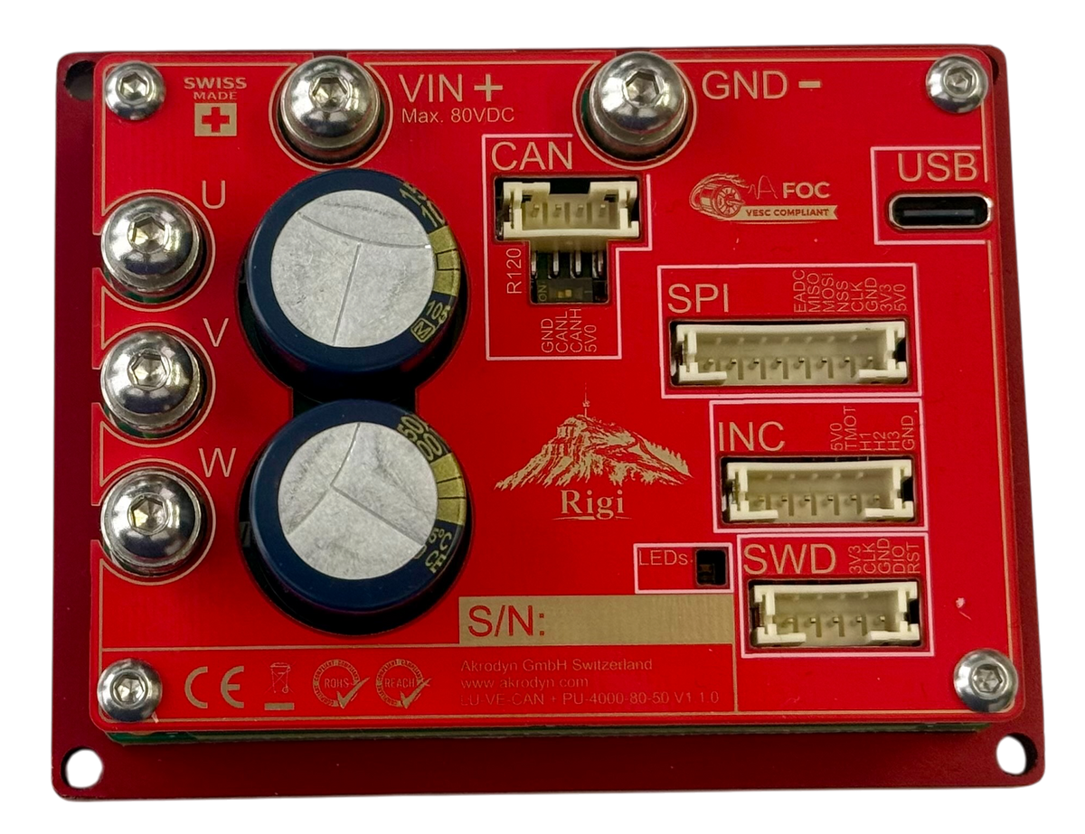 Rigi — BLDC Servo Drive 4 kW / 80 VDC / 50 A (VESC®-compatible) — Bild 4